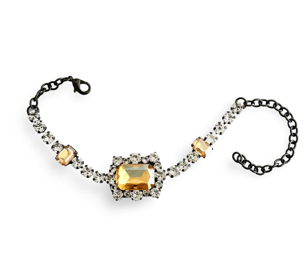 Dynasty Diana Champagne & Crystal Choker