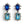 Load image into Gallery viewer, Dynasty Reign Sapphire Aquamarine Earrings
