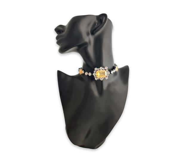 Dynasty Diana Champagne & Crystal Choker