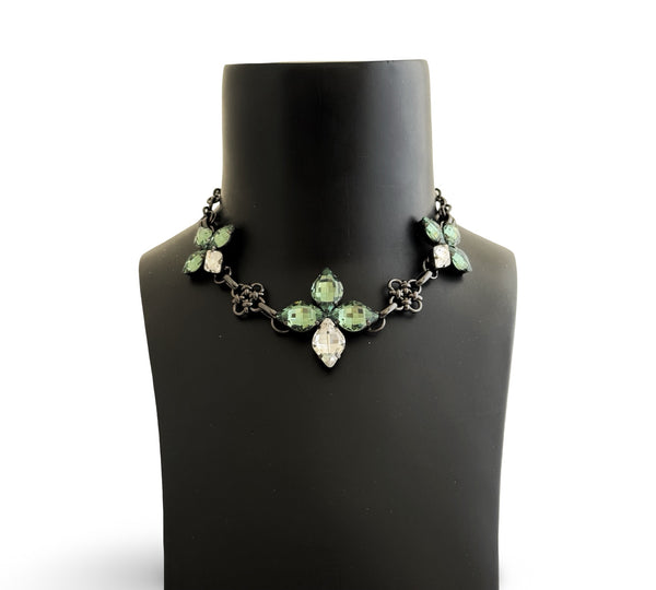 CRYSTAL ERINITE FLOWER NECKLACE - SS26OC
