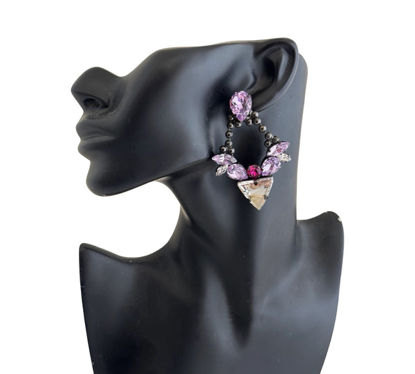 BLACK PEARL DROP EARRINGS - SS26OC