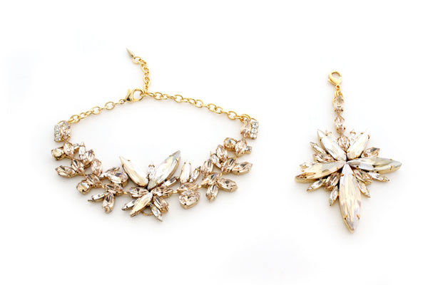 TITAN GOLDEN STARBURST & PENDANT CHOKER