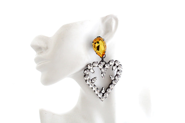 Citrine sales crystal earrings