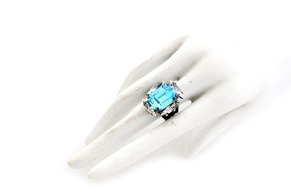 DYNASTY PANTHER AQUAMARINE RING