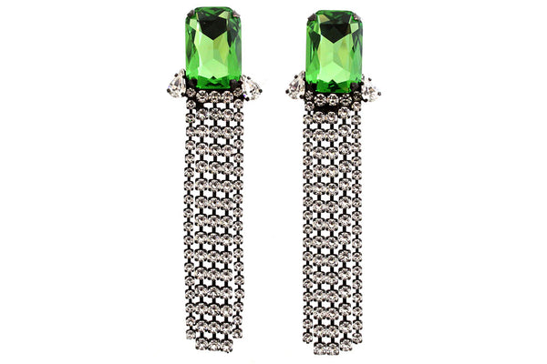 INEZ DYNASTY PERIDOT TASSEL EARRINGS