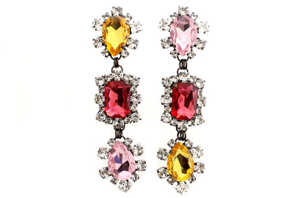 Dynasty Katherine Citrine & Rose Earrings
