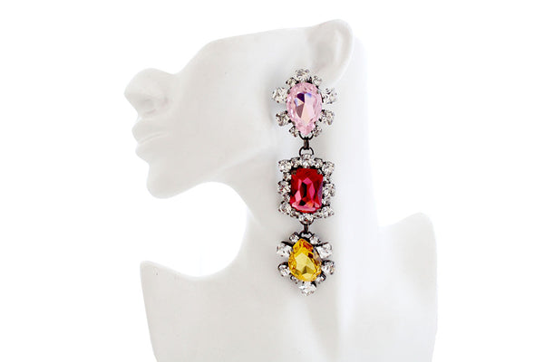 Dynasty Katherine Citrine & Rose Earrings