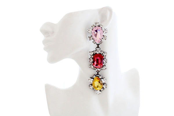 Dynasty Katerina Citrine & Rose Earrings