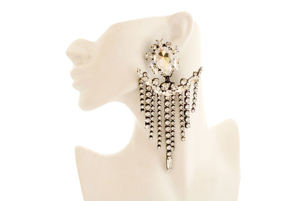 Dynasty Bianca Crystal Waterfall Earrings
