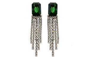 DYNASTY EMERALD TASSEL EARRINGS