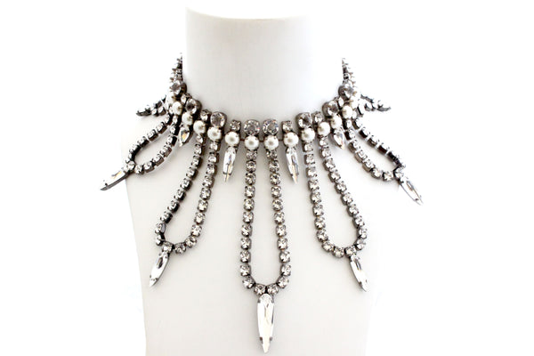 DYNASTY ISHTAR CRYSTAL AND PEARL CHOKER