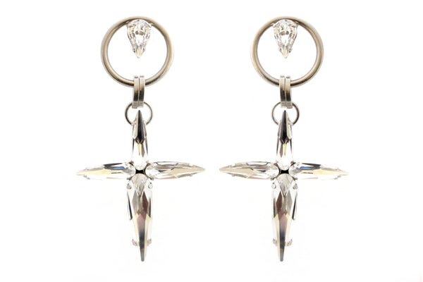 TITAN CROSS CRYSTAL EARRINGS