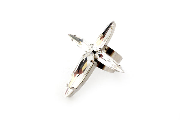 TITAN CROSS CRYSTAL RING