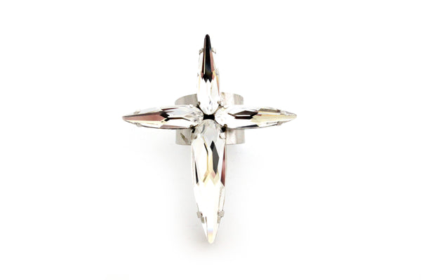 TITAN CROSS CRYSTAL RING