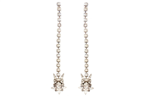 TITANIDE CRYSTAL LONG DROP EARRINGS