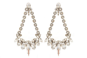 TITANIDE CRYSTAL TRIANGLE EARRINGS