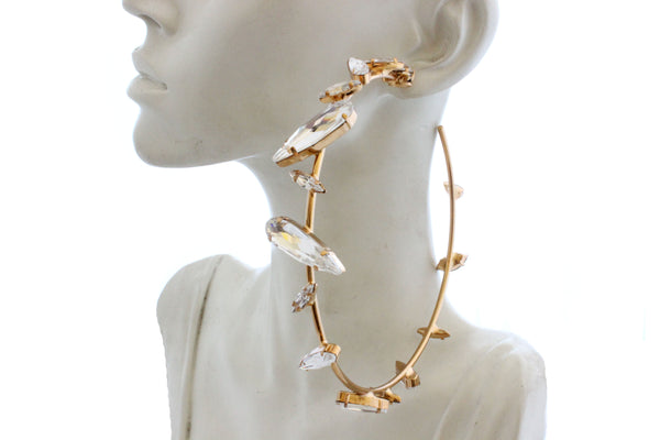 TITAN GOLD SPIKE HOOPS