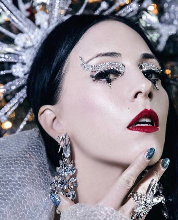 TITANIDE CRYSTAL CHANDELIER EARRINGS