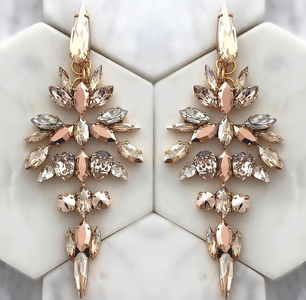 TITANIDE ROSE CHANDELIER EARRINGS
