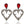 Load image into Gallery viewer, Sacred Heart Ruby &amp; Crystal Earrings
