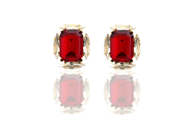 DYNASTY PANTHER RUBY STUDS